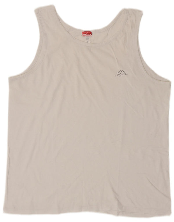 Kappa Damen Weste Top UK 18 XL Weiße Baumwolle