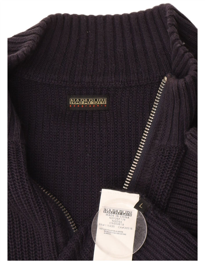 NAPAPIJRI Herren Geographic Cardigan Pullover Große Marineblaue Baumwolle