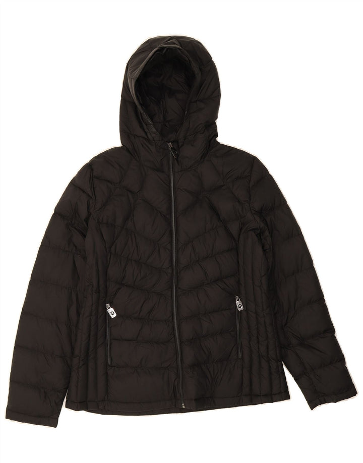 MICHAEL KORS Womens Hooded Padded Jacket UK 16 Large Black Nylon Vintage Michael Kors and Second-Hand Michael Kors from Messina Hembry 