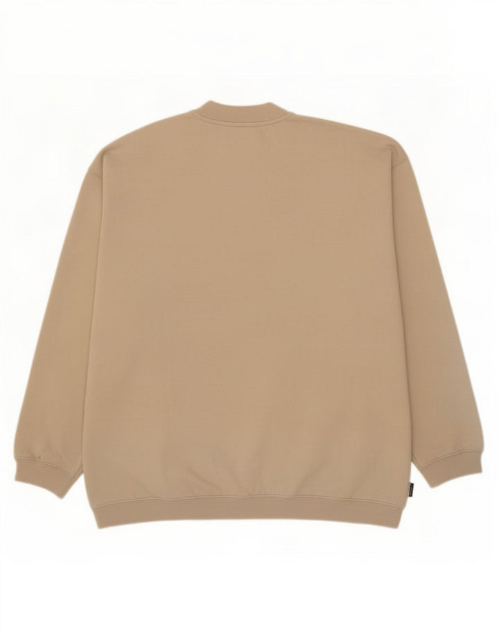 Reebok Herren Sweatshirt Pullover Large Beige Baumwolle