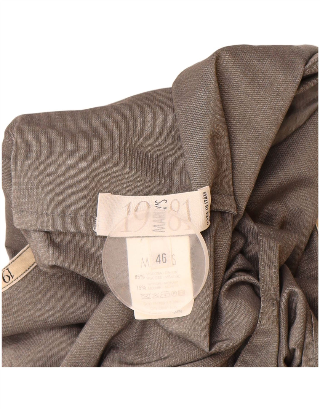 Marly's 1981 Damen Bomberjacke mit Kapuze IT 46 Large Graue Viskose