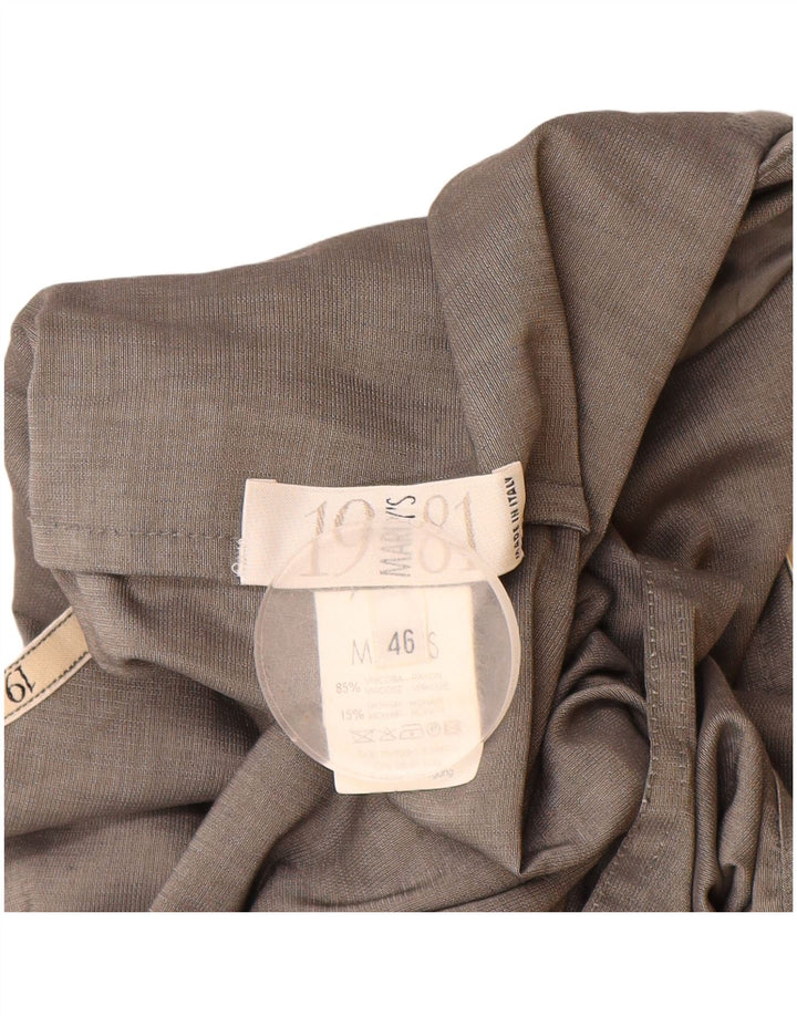 Marly's 1981 Damen Bomberjacke mit Kapuze IT 46 Large Graue Viskose