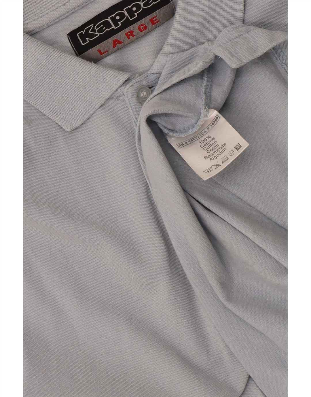 Kappa Herren-Poloshirt mit normaler Passform, große blaue Baumwolle
