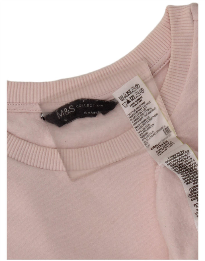 Marks & Spencer Damen-Sweatshirtpullover UK 16 Large Rosa Baumwolle