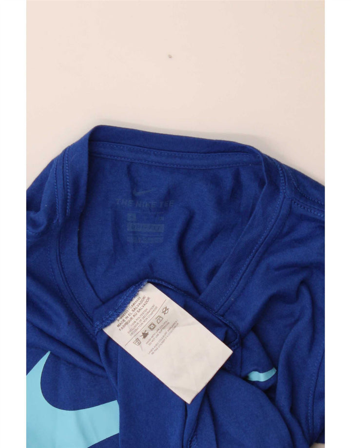 Nike Dri Fit Grafik-T-Shirt für Jungen, 9–10 Jahre, blaues Polyester