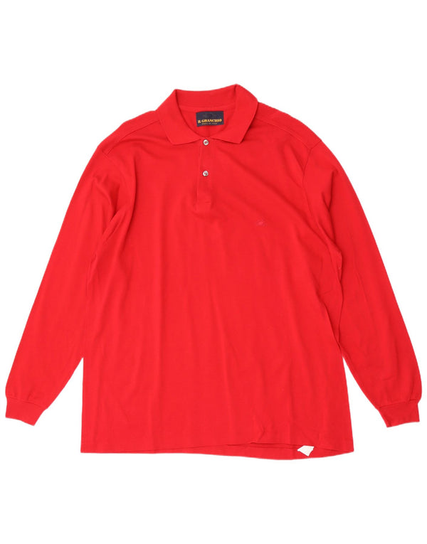 Il Granchio Herren Langarm-Poloshirt 2XL Rot