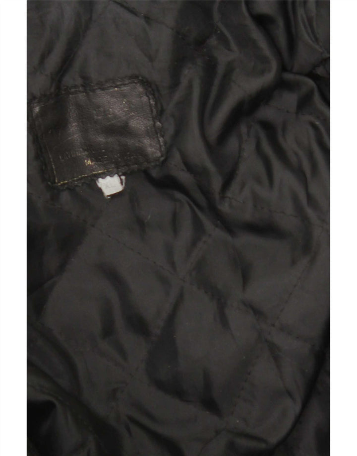 Vintage Herren Lederjacke UK 42 XL Schwarzes Leder