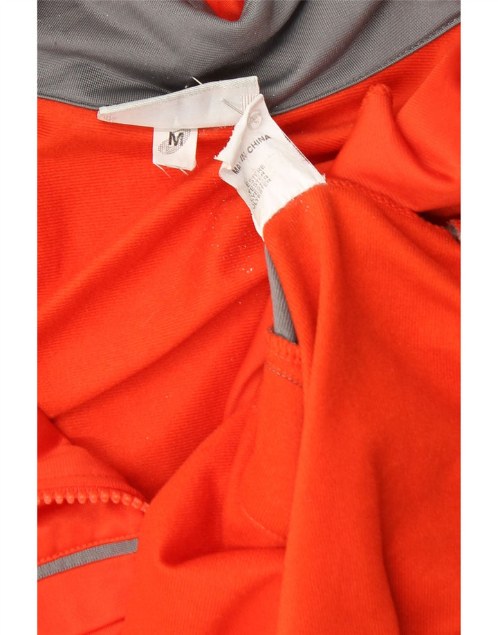 Asics Herren-Trainingsanzug-Oberjacke, mittelorangefarbenes Farbblock-Polyester