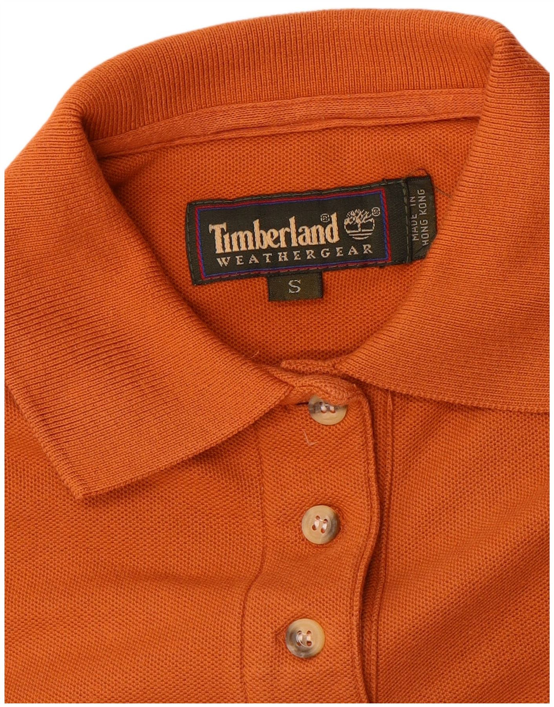 TIMBERLAND Damen Poloshirt UK 10 Small Orange
