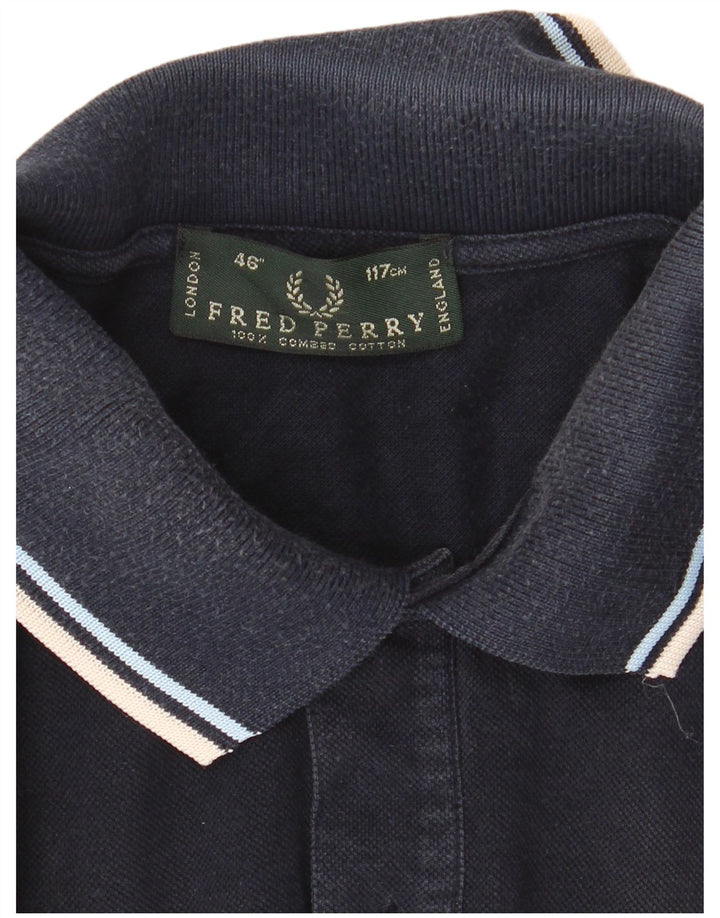 Fred Perry Herren-Poloshirt, große marineblaue Baumwolle