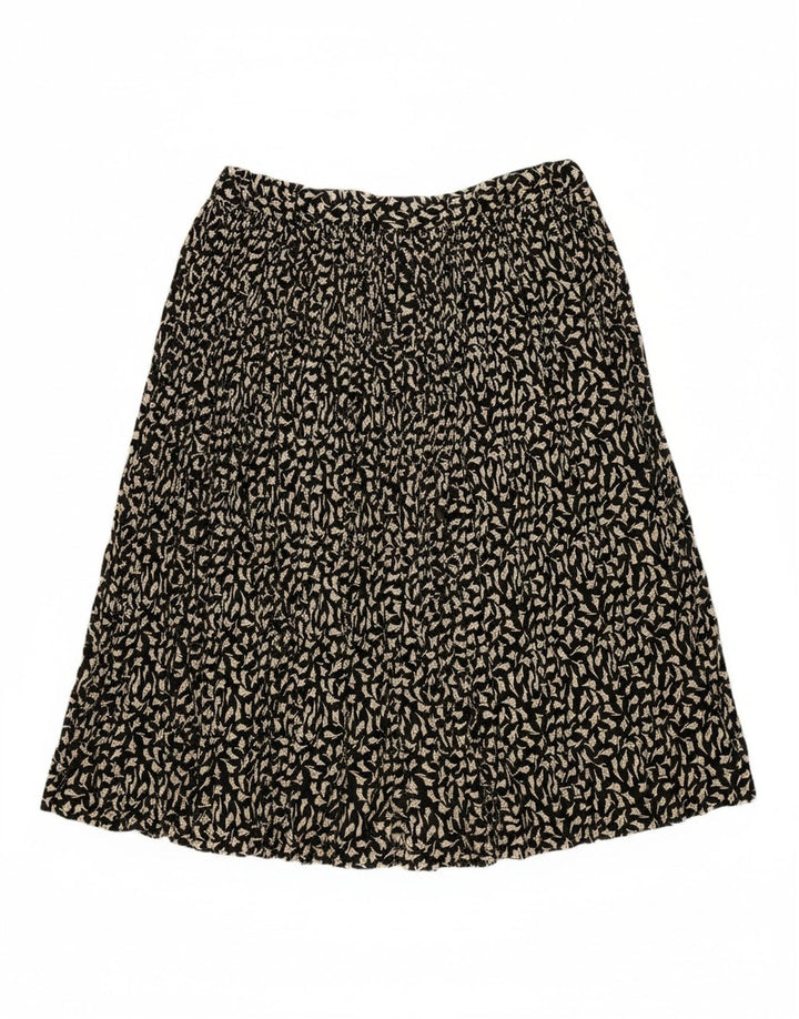 ORSETTO Womens Flared Skirt W34 Large Black Floral Vintage Orsetto and Second-Hand Orsetto from Messina Hembry 