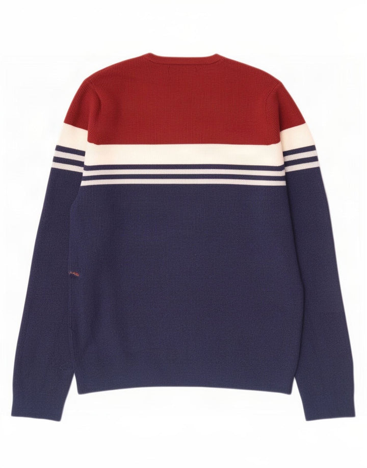 Marks & Spencer Herren-Pullover mit Rundhalsausschnitt, Größe L, Blau, Farbblock