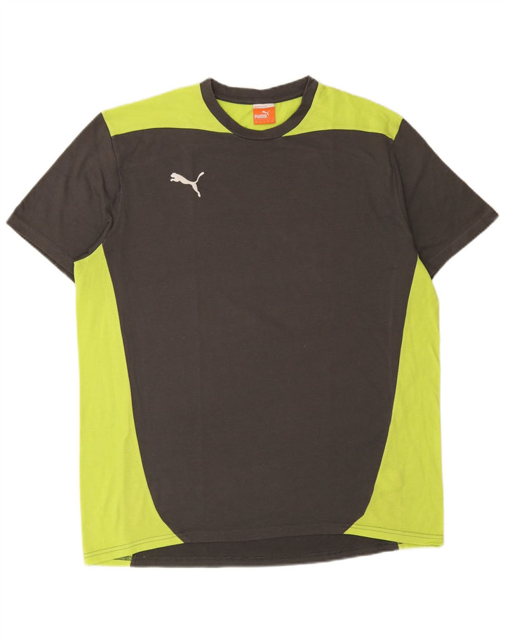 Puma Herren T-Shirt Top XL Grau Colourblock