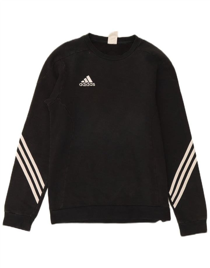 Adidas Herren Sweatshirt Pullover Small Schwarz Baumwolle