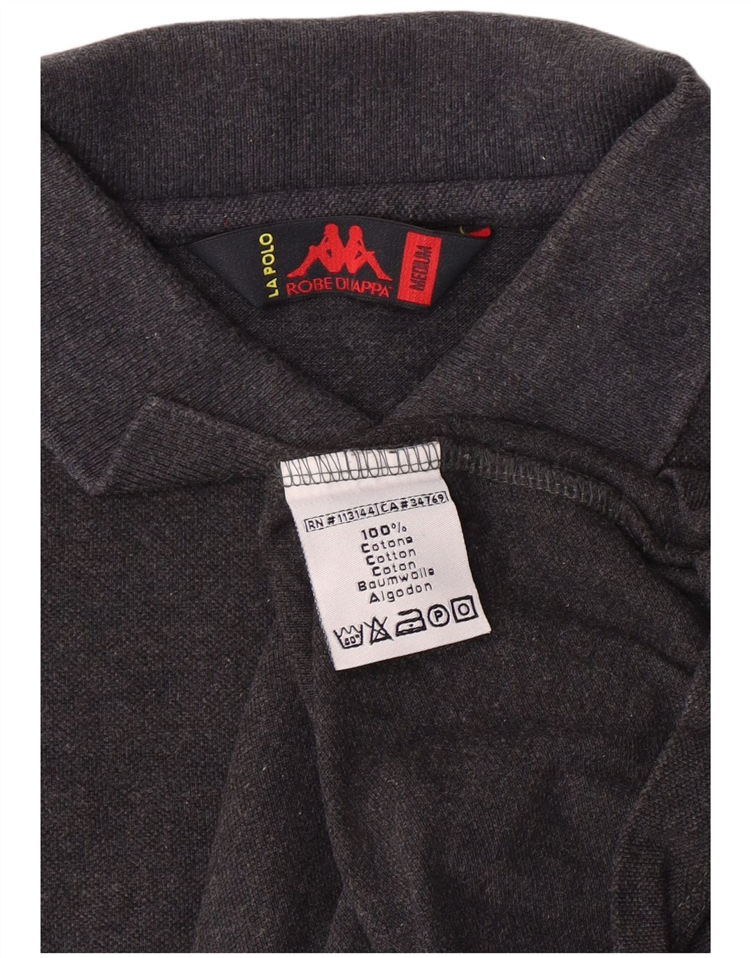 Kappa Herren-Poloshirt aus mittelgrauer Baumwolle