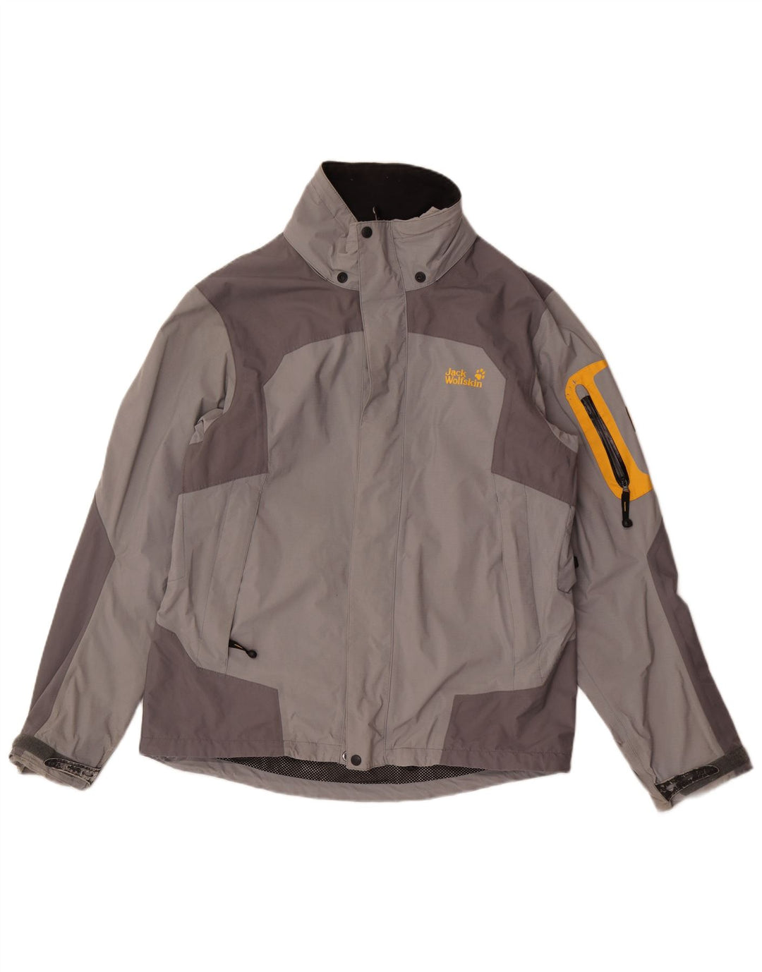 Jack Wolfskin Herren Regenjacke UK 40/42 Large Grau Colourblock Polyamid