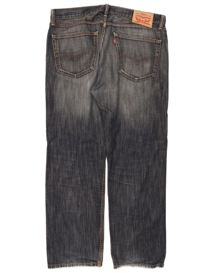 Levi's Herren 505 Straight Jeans W36 L30 Blaue Baumwolle
