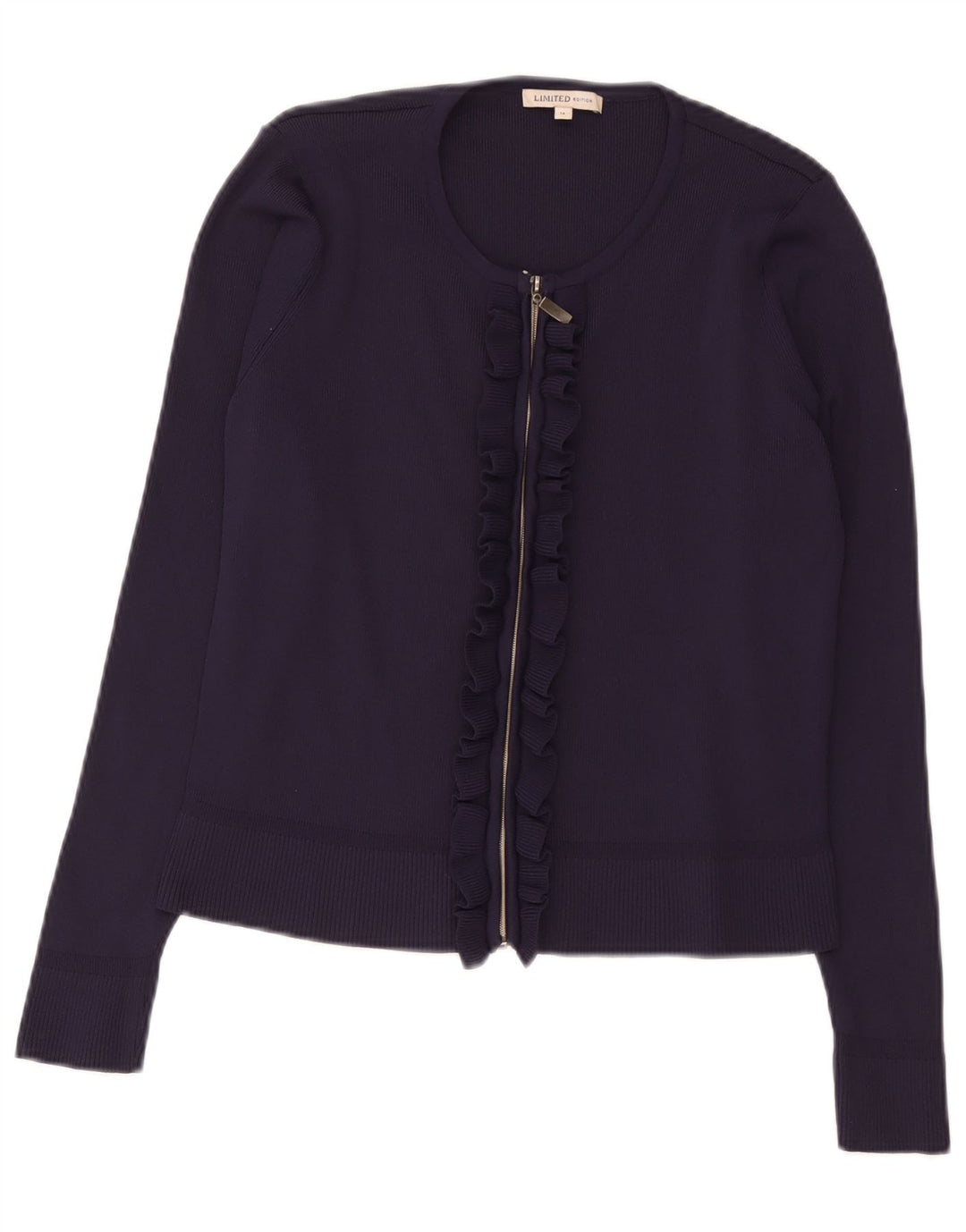 Marks & Spencer Damen-Cardigan-Pullover UK 14 Medium Navy Blue Polyamid