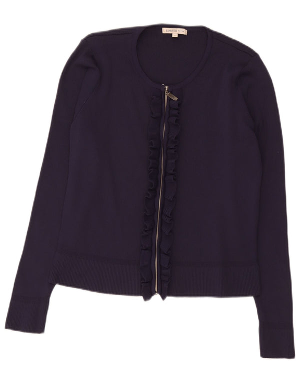 Marks & Spencer Damen-Cardigan-Pullover UK 14 Medium Navy Blue Polyamid