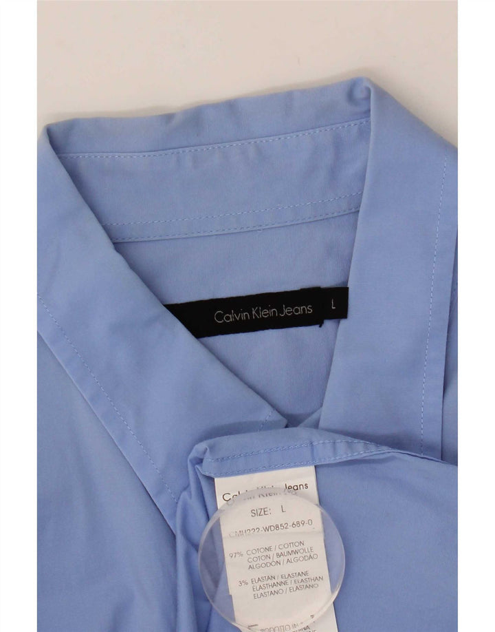 Calvin Klein Jeans Herrenhemd Große blaue Baumwolle