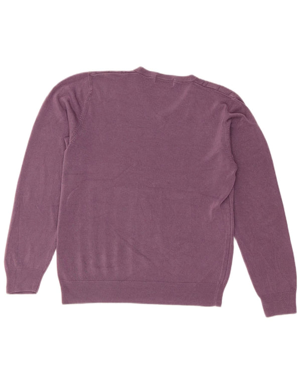 Marks & Spencer Damen-Pullover mit V-Ausschnitt, Gr. 14, Mittelviolett