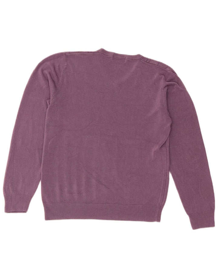 Marks & Spencer Damen-Pullover mit V-Ausschnitt, Gr. 14, Mittelviolett