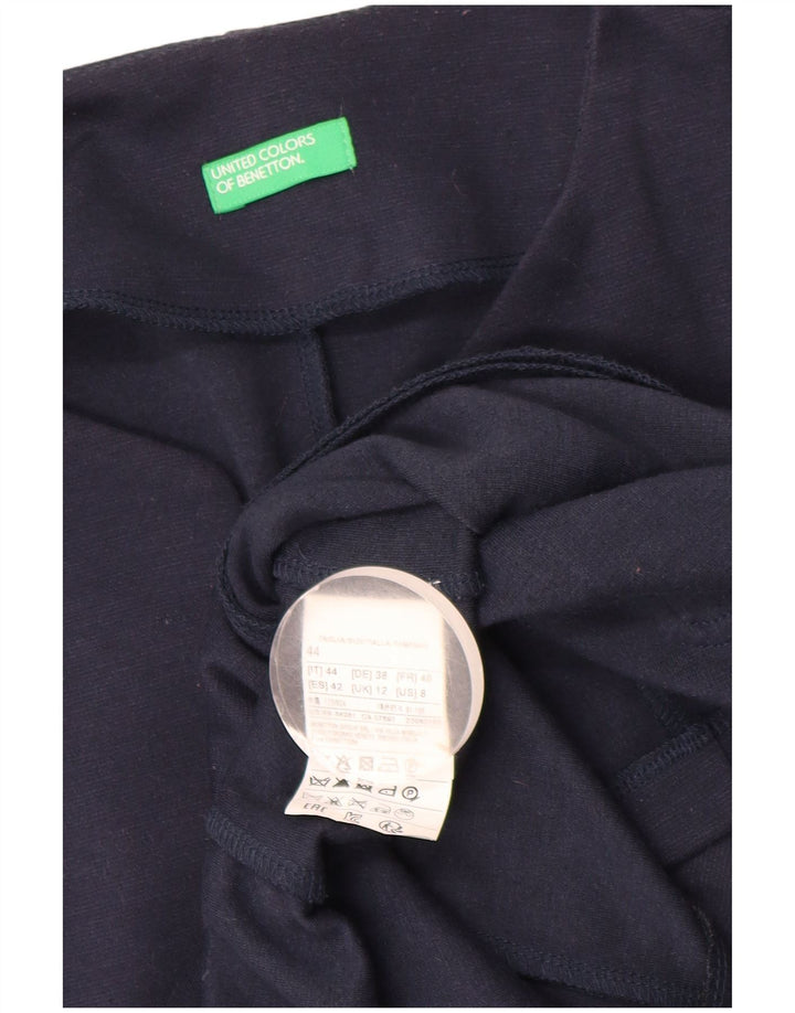 Benetton Damen 1-Knopf-Blazerjacke mit 1 Knopf, UK 12, mittleres Marineblau