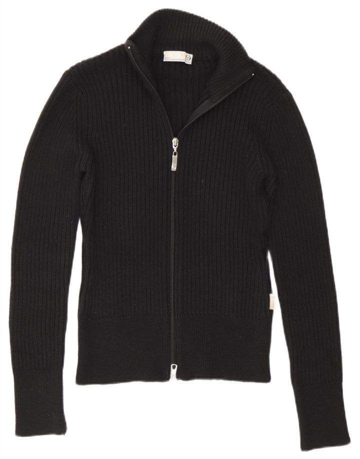 Sergio Tacchini Damen-Cardigan mit durchgehendem Reißverschluss, Gr. 10, Größe S, Schwarz