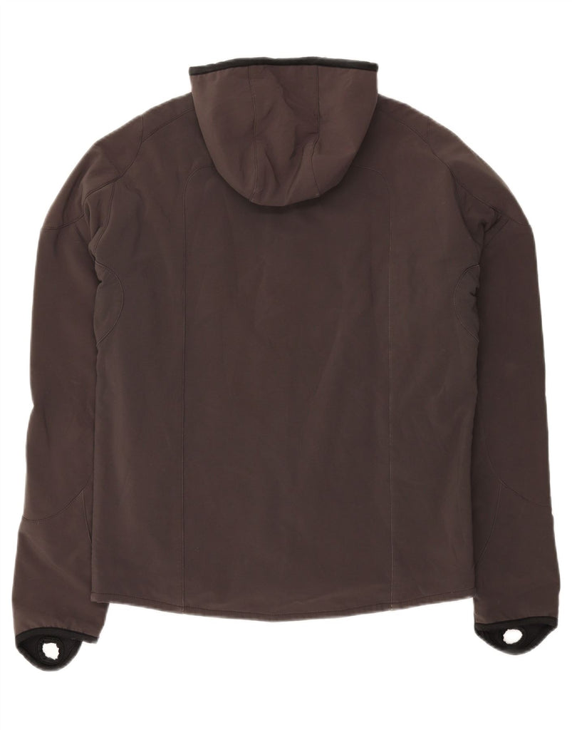 DC Mens Hooded Windbreaker Jacket UK 36 Small Grey Polyester Vintage DC and Second-Hand DC from Messina Hembry 