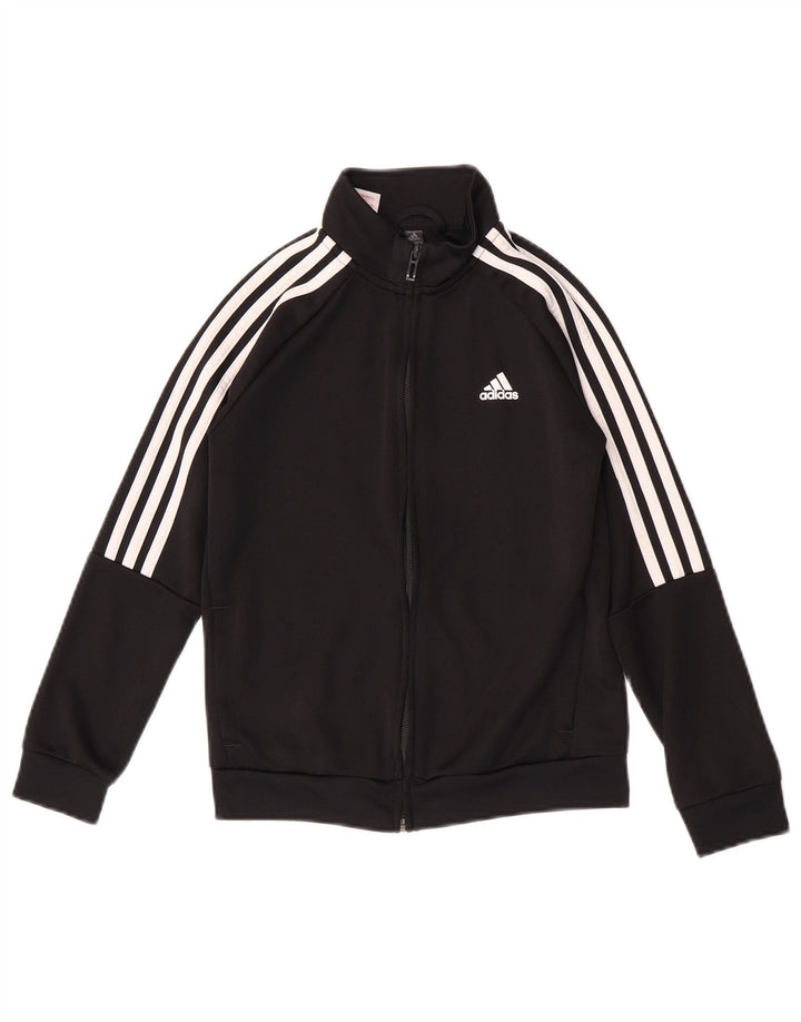 Adidas Jungen Aeroready Trainingsanzug Top Jacke 9-10 Jahre Schwarzes Polyester