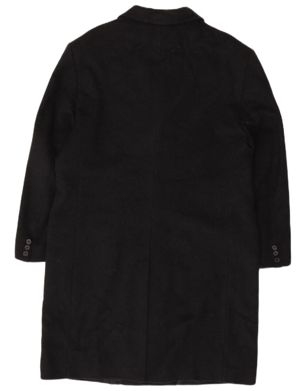 VINTAGE Herren Chesterfield Mantel IT 54 2XL Schwarze Wolle