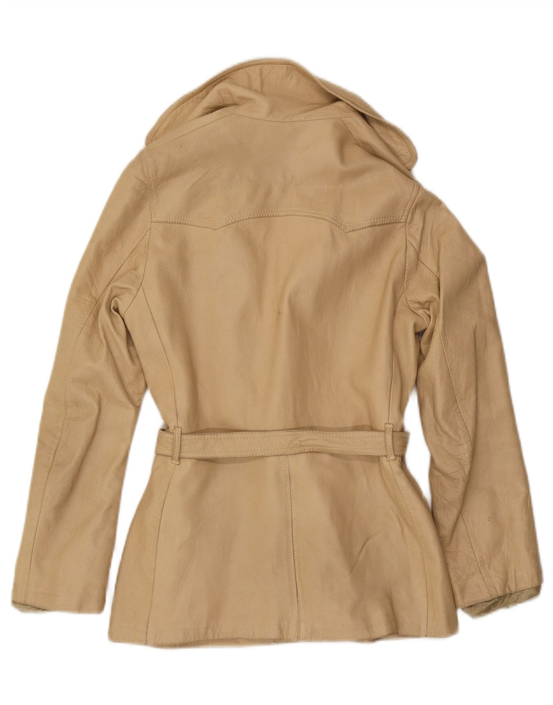 Vintage Damen Lederjacke IT 46 Large Beige
