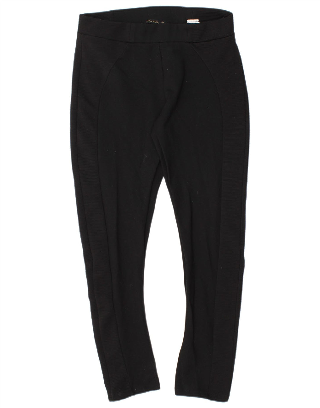 Zara Damen Leggings UK 14 Large Schwarz Viskose