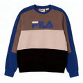 Fila Herren-Sweatshirt mit Grafik, klein, mehrfarbig, Colourblock-Baumwolle