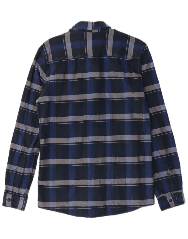 Jack & Jones Herrenhemd, klein, marineblau, kariert, Baumwolle