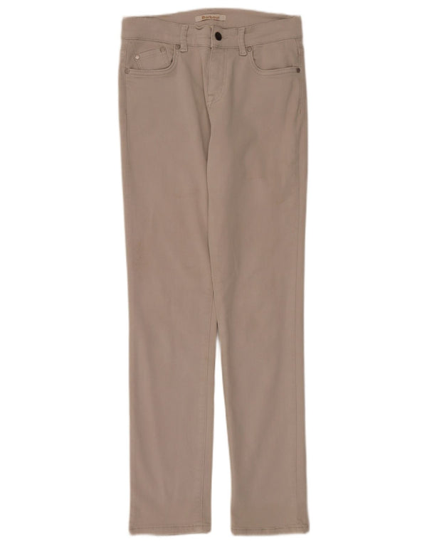 Barbour Damen Slim Jeans UK 10 Small W28 L30 Beige Baumwolle