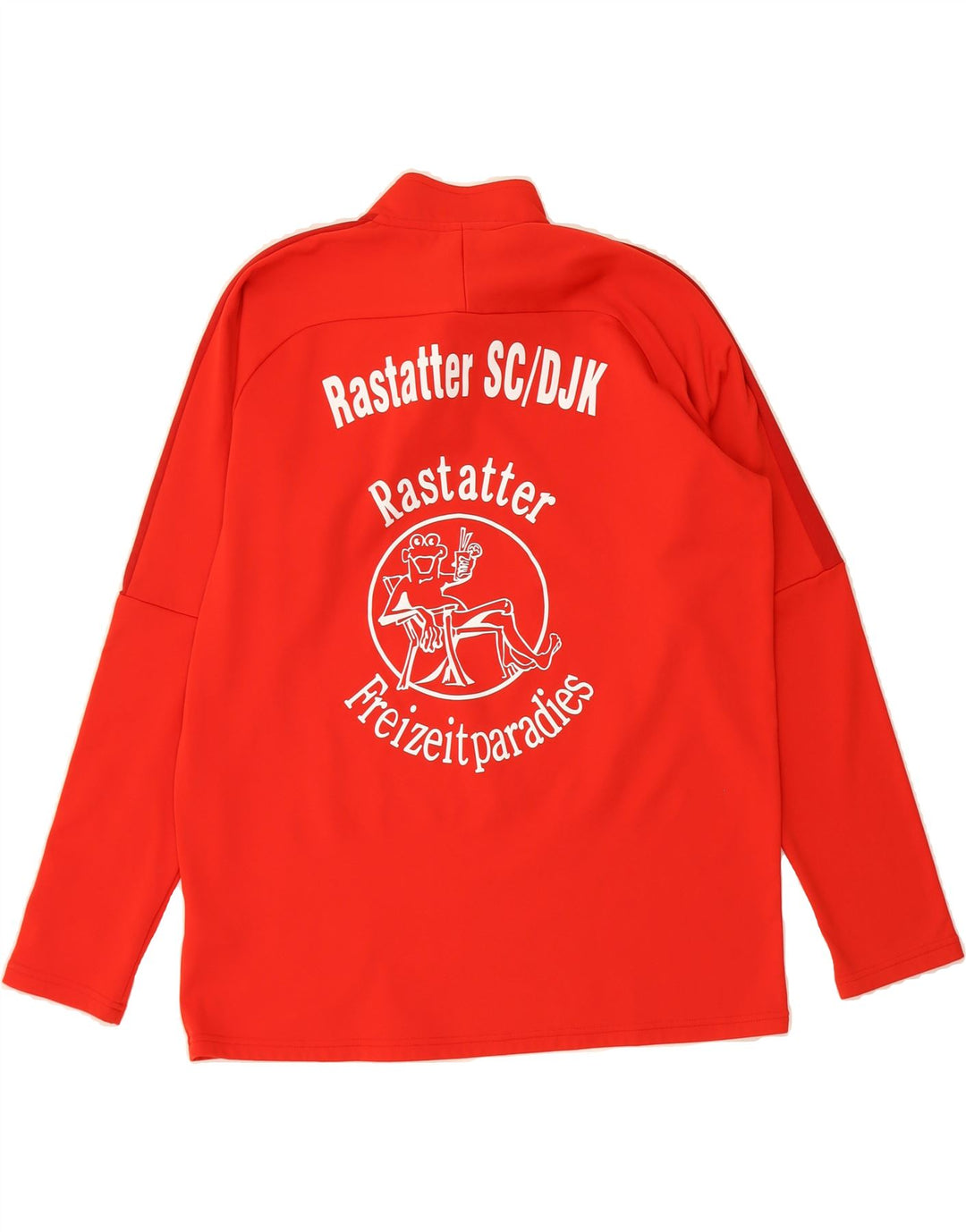 NIKE Mens Dri Fit Graphic Zip Neck Pullover Tracksuit Top Large Red Vintage Nike and Second-Hand Nike from Messina Hembry 