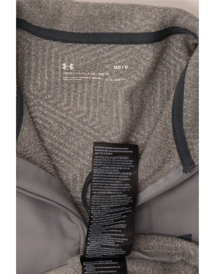Under Armour Mens Cold Gear Zip Neck Pullover Trainingsanzug Top Mittelgrau