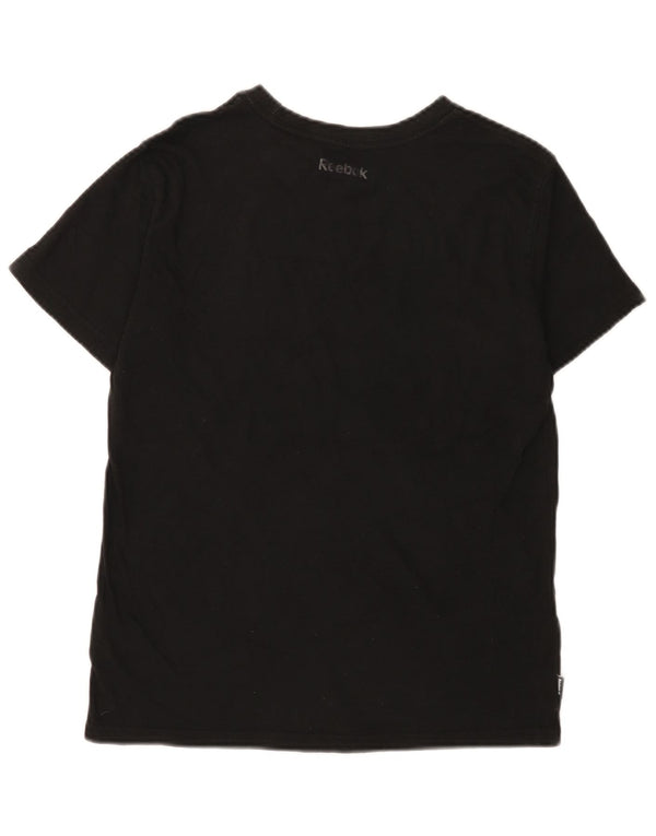Reebok Jungen Graphic T-Shirt Top 13–14 Jahre XL Schwarz Baumwolle