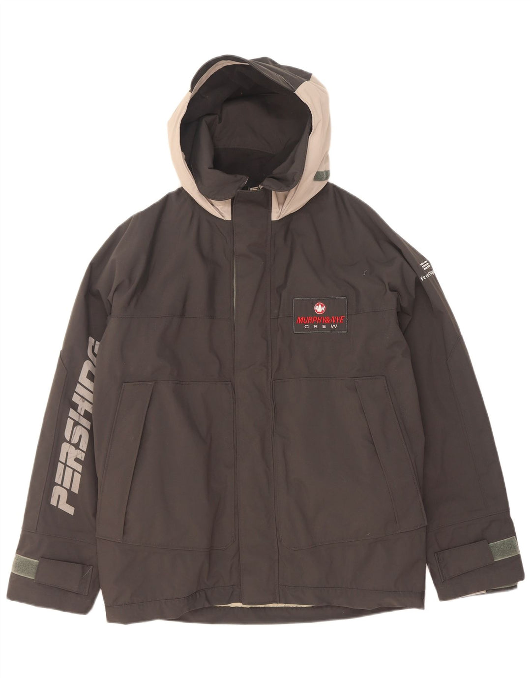 Murphy & Nye Herren Loose Fit Graphic Windjacke UK 36 Small Schwarz
