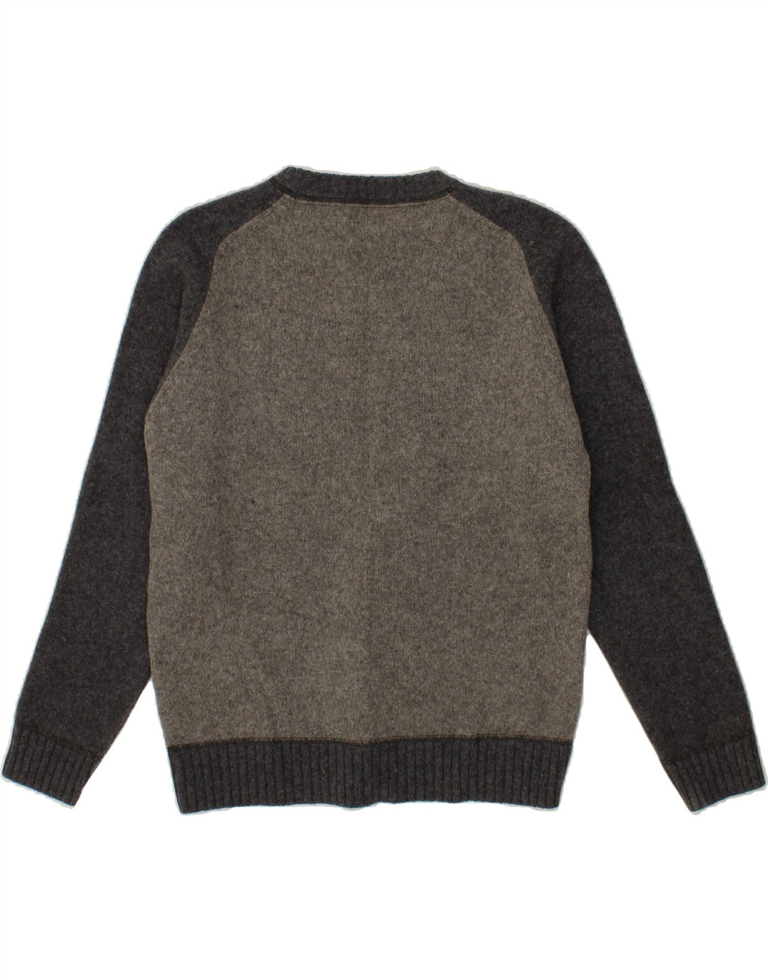 LEVI'S Herren-Pullover mit Rundhalsausschnitt, groß, graue Farbblock-Lammwolle