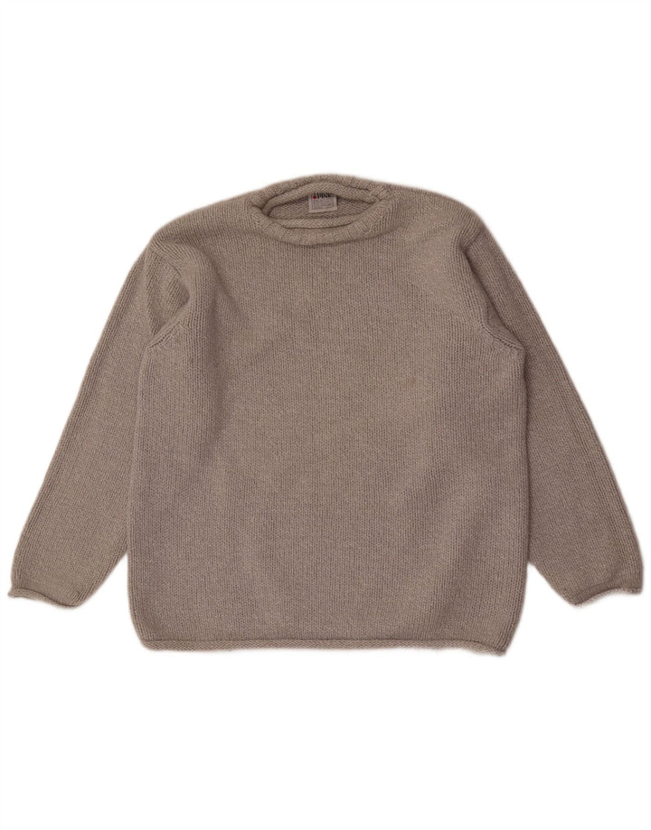 Think Pink Herren-Pullover mit Rundhalsausschnitt, IT 52, Größe L, Grau