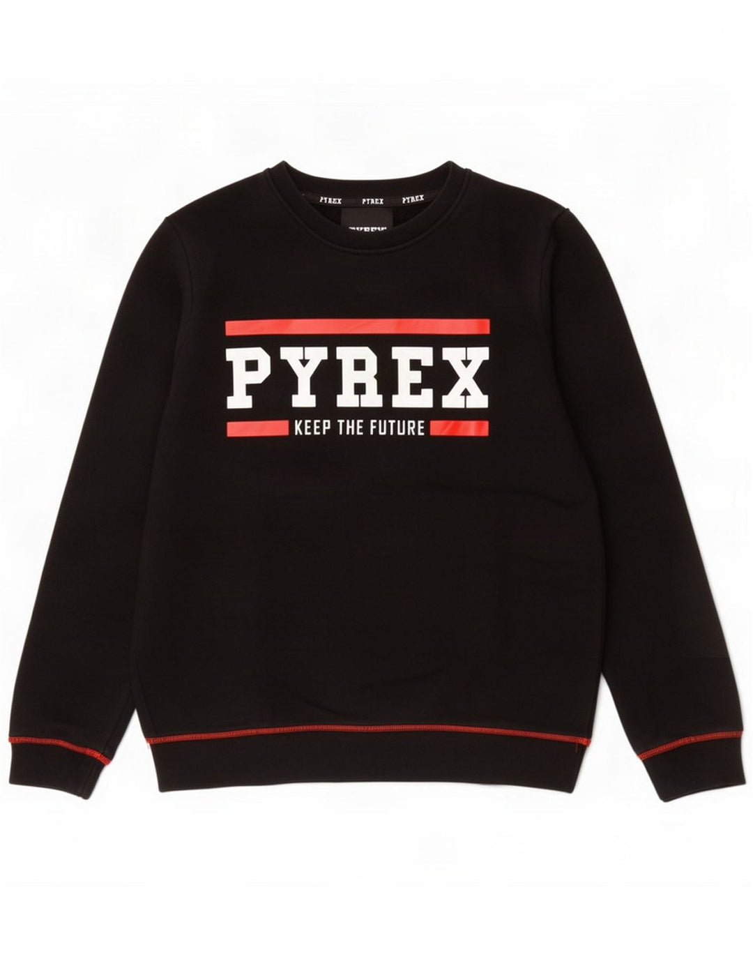 Pyrex Herren-Sweatshirt mit Grafik, mittelschwarz, Baumwolle