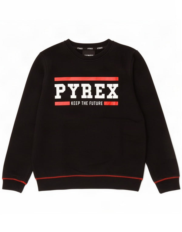 Pyrex Herren-Sweatshirt mit Grafik, mittelschwarz, Baumwolle
