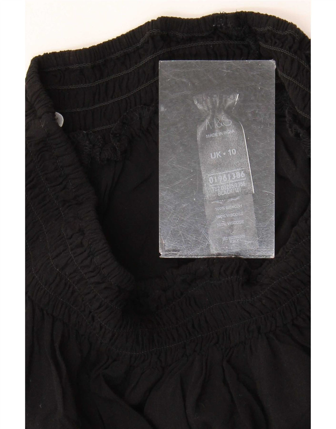Marks & Spencer Damen Haremshose UK 10 Small W26 L26 Schwarze Viskose
