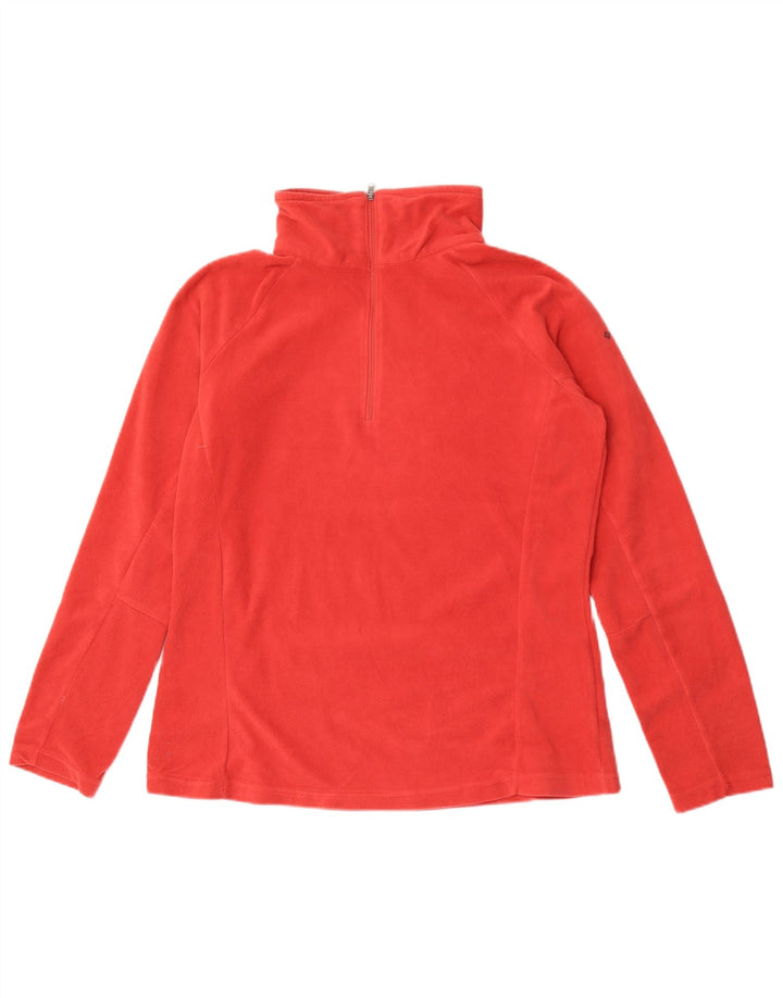 Columbia Damen-Fleecepullover mit Reißverschluss, UK 16, Größe L, Rot, Polyester