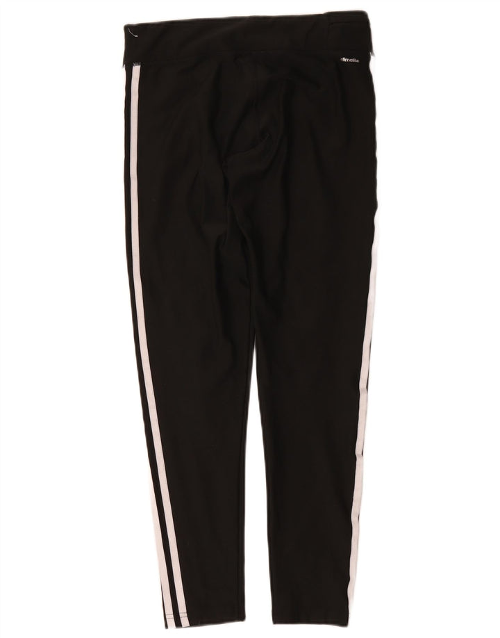 Adidas Damen Crop Leggings UK 8 Small Schwarz Polyester