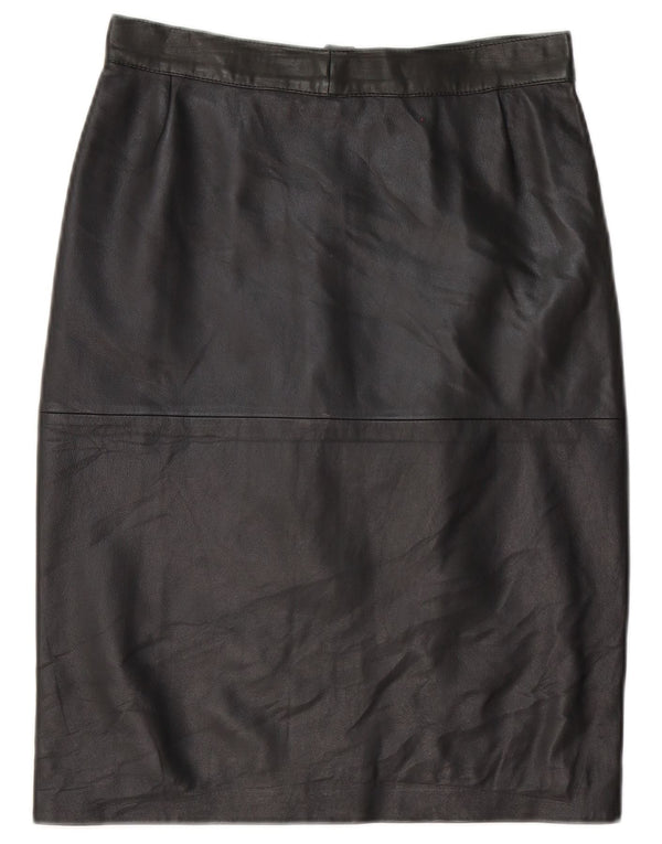Vintage Damen Lederrock Medium W28 Schwarz