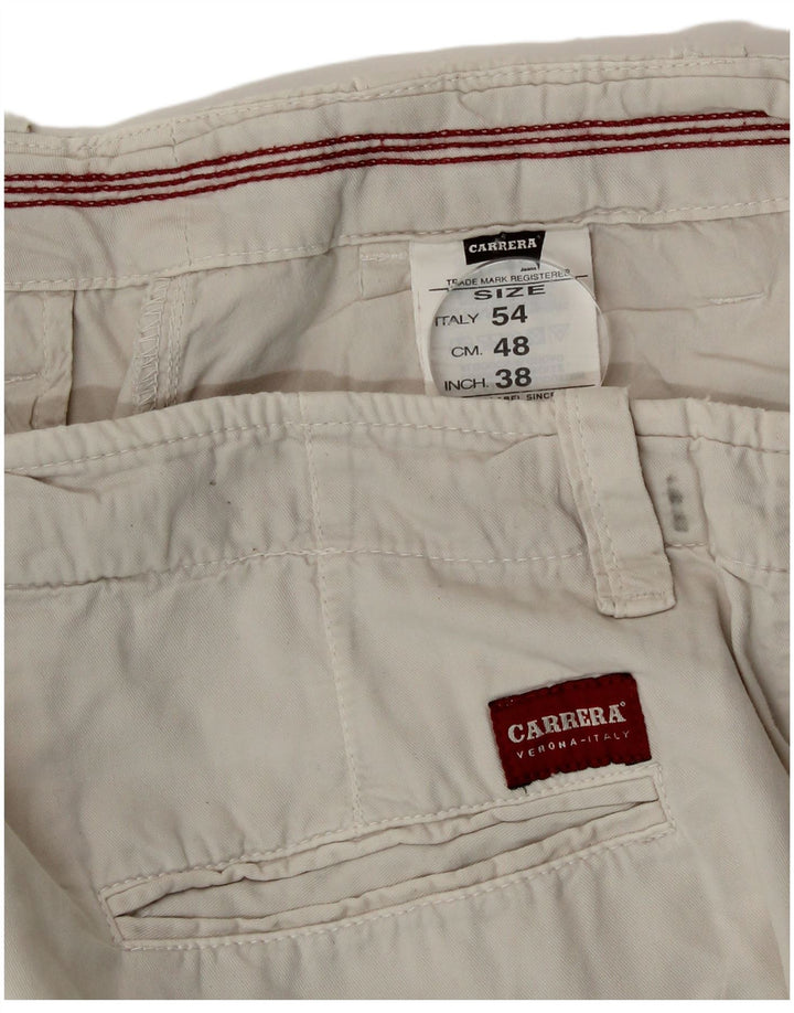 Carrera Herren Chino Shorts IT 54 2XL W38 Weiße Baumwolle