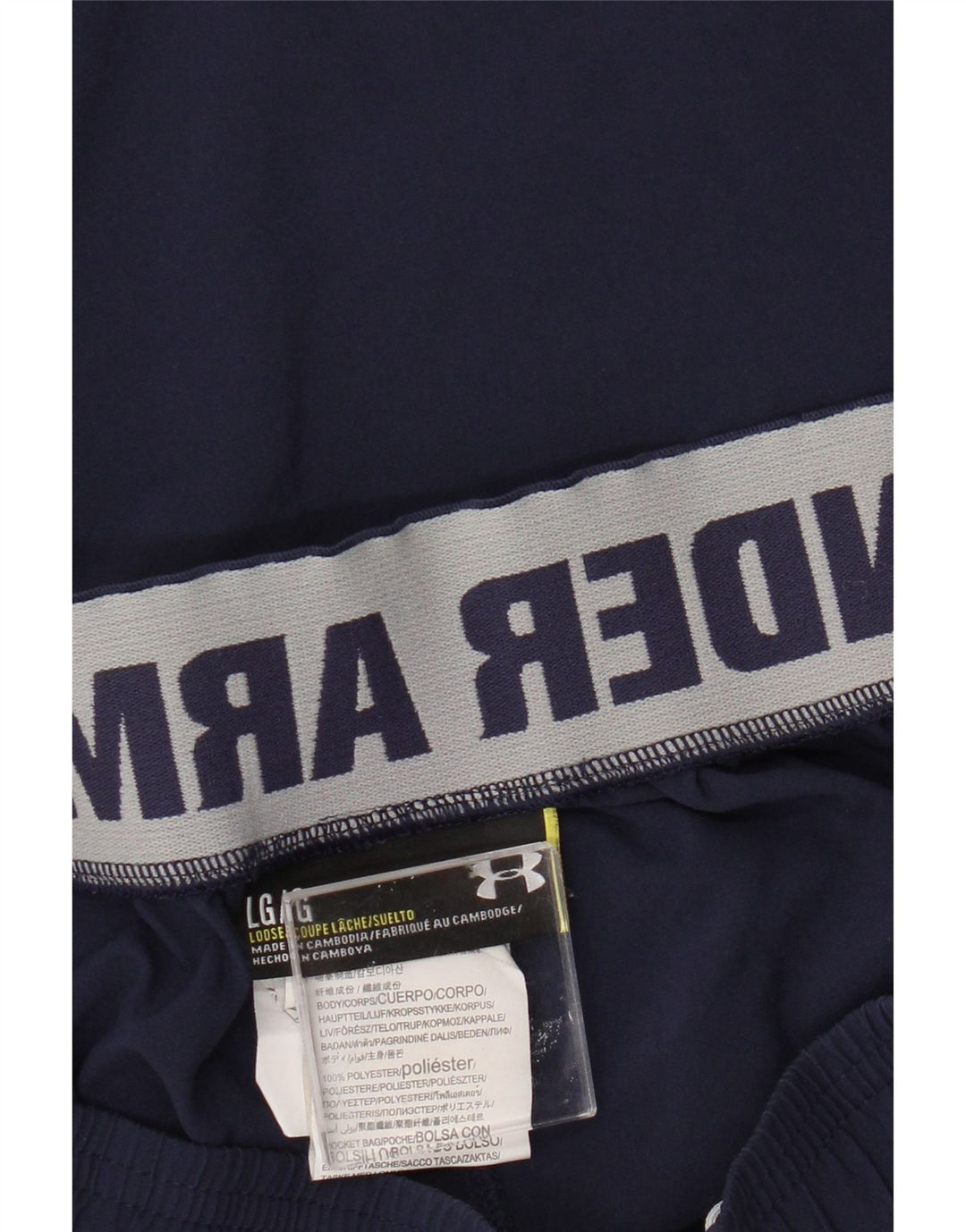 Under Armour Herren-Sportshorts mit Grafik, groß, marineblaues Polyester